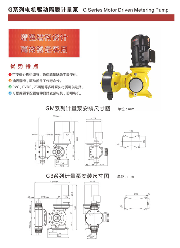 G系列電機(jī)驅(qū)動(dòng)隔膜計(jì)量泵